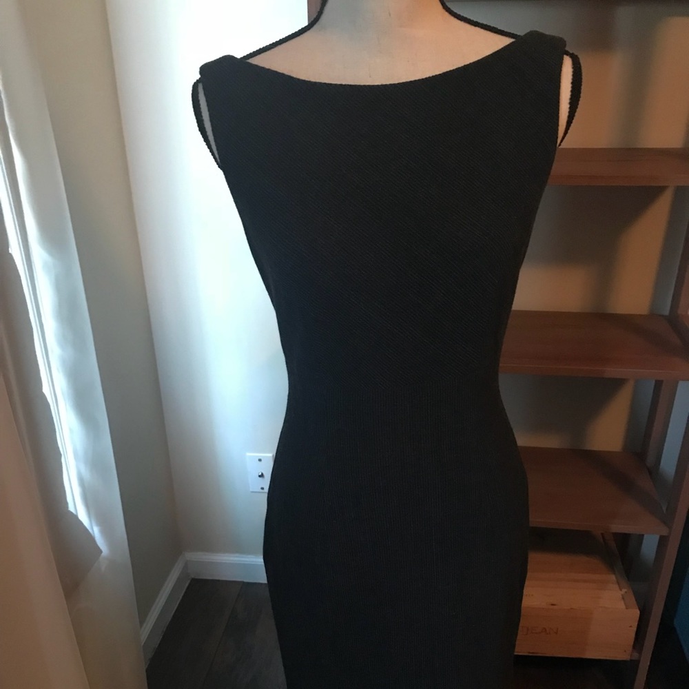 COPY - Zion  fitted charcoal dress wool blend 4